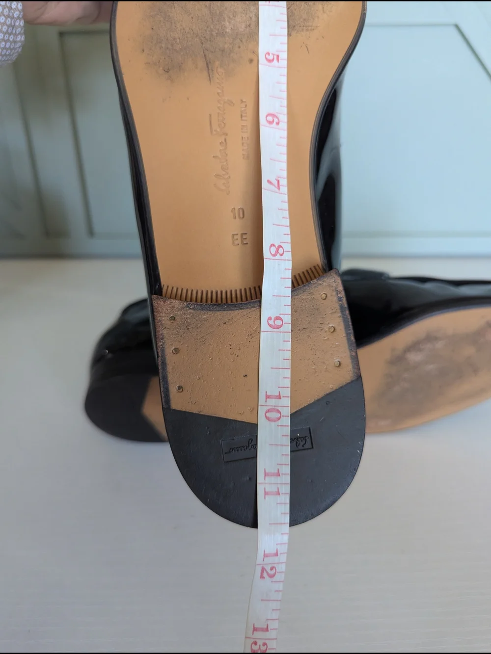 Salvatore Ferragamo Black Patent & Fabric Slip-On Loafers